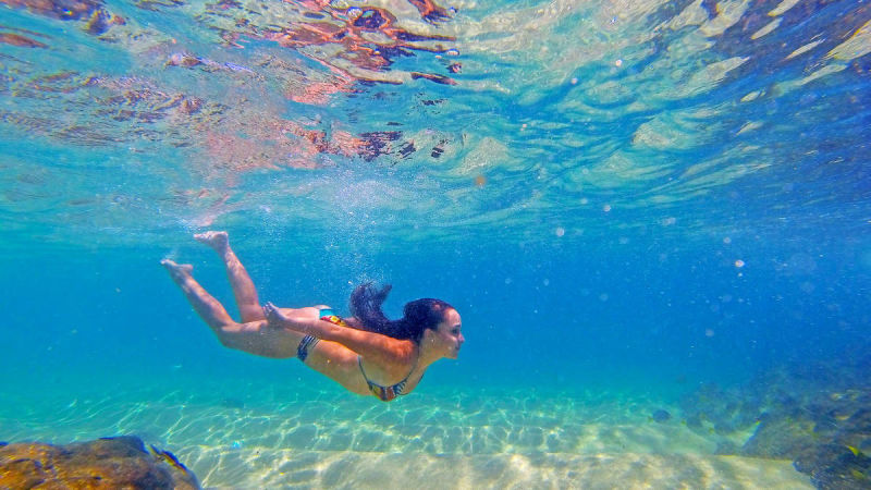 girl swimming